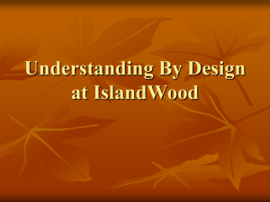 Understanding By Design and IslandWood