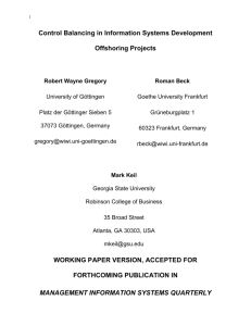 Control Balancing in Information Systems Development Offshoring