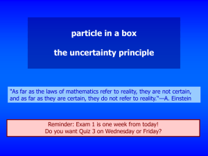 particle in a box the uncertainty principle