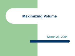 Maximizing Volume