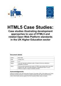 HTML5 Case Studies (Full) - Opus: Online Publications Store