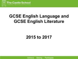 English - The Castle School