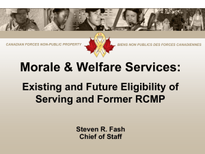 Morale & Welfare Services (RCMP)