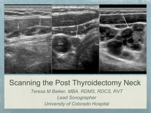 Scanning the Post Thyroidectomy Neck