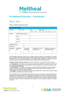 Pre-Meitheal Checklist – Confidential