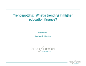 What's trending in Higher Education Finance