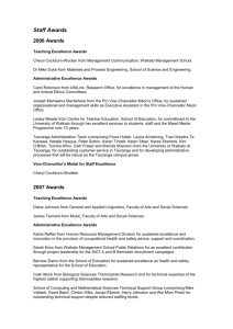 Staff Awards Committee - The University of Waikato