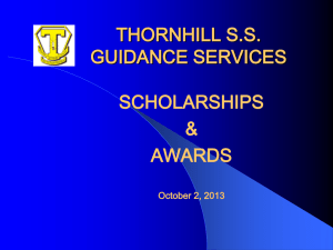 2014Scholarships Scholarship Presentation