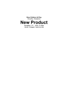 Fall 2009 - New Product