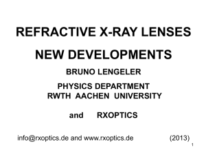 History of refractive x