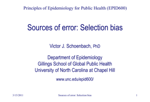 Selection bias - epidemiolog.net