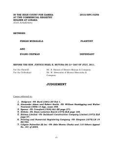 30. FEBIAN MUSIALELA -VS- EVANS CHIPMAN