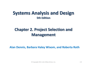 Chapter2: Project Selection and Management