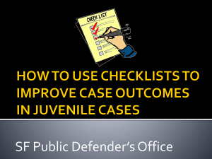 how to use checklists to improve case outcomes