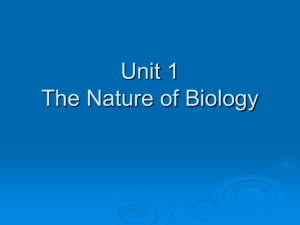 The Nature of Biology
