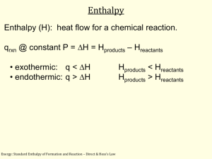 Standard Enthalpy of Formation and Reaction