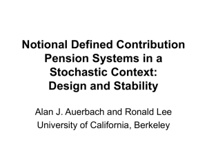 Notional Defined Contribution Pension Systems in a Stochastic
