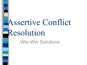 Win-Win Conflict Resolution