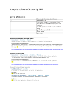 Analysis software QA tools by IBM