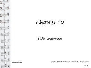 Life Insurance Chapter Fourteen
