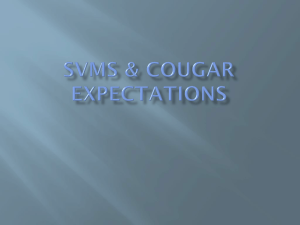 SVMS & Cougar Expectations Take pride in our school!