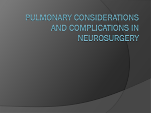 pulmonary considerations and complications in