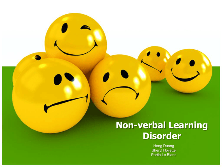 Non Verbal Learning Disorder