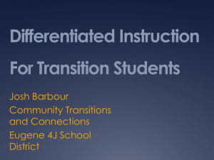 What is Differentiated Instruction? Josh Barbour