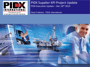 Supplier KPI Project Update - PIDX Exec - Dec 18th 2013-v3