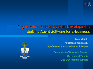 Developing Agent Systems for E-Business A Requirements