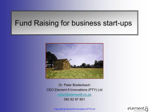 Fund Raising for business start-up