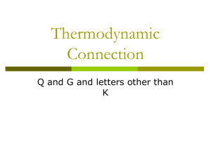 Thermodynamics & Equilibrium