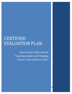 Knox County Certified Evaluation Plan 2015