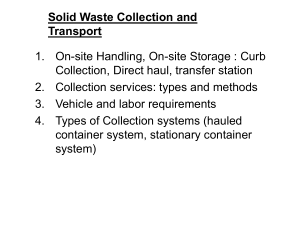 Solid Waste Collection and Transport
