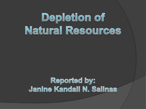 Depletion of Natural Resources - PNU
