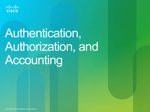 Authentication, Authorization, and Accounting