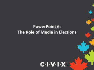 PowerPoint 6 — The Role of Media in Elections