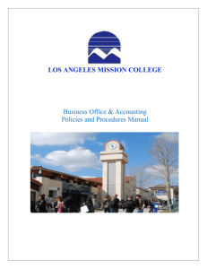 cash management procedures - Los Angeles Mission College