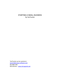“Starting a Small Business” by Ted Pouliot