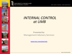 UMB Internal Control Session PPTX