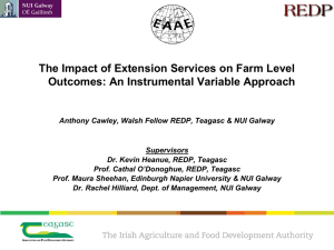 The impact of extension services on farm level outcomes
