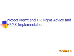 HRIS Project Management - Human Resource Information Systems