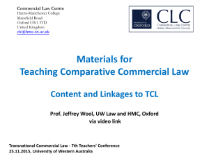 Teaching Comparative Commercial Law