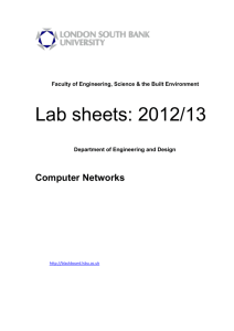 Computer networks lab sheets 2012