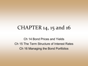 Ch 14, 15, and 16 Bond Basics, The Term Structure of Interest rates