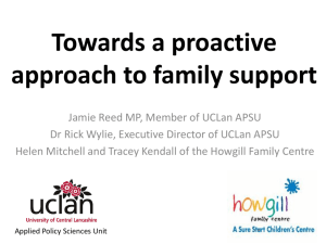 Towards a proactive approach to family support