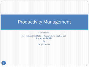 Productivity Management 23 jan 2015