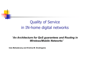 An Architecture for QoS guarantees and Routing in Wireless/Mobile