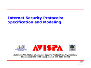 Internet Security Protocols: Specification and