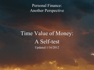 Time Value of Money Module